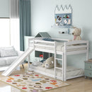 Durable Bunk Bed With Convertible Slide And Ladder