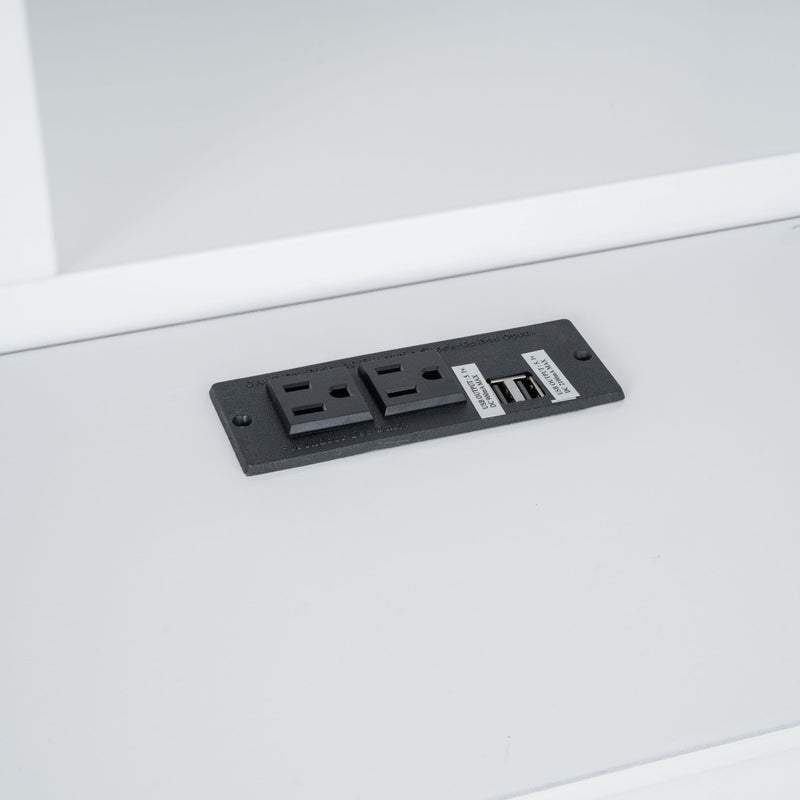 Platform Bed With Multi Storage Headboard, USB And Drawers