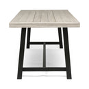 Equilibrium - Outdoor Dining Table With Wooden Frame And Slat Top