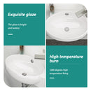 Modern Aesthetic Rectangle Wall Mount Bathroom Sink With Single Faucet Hole