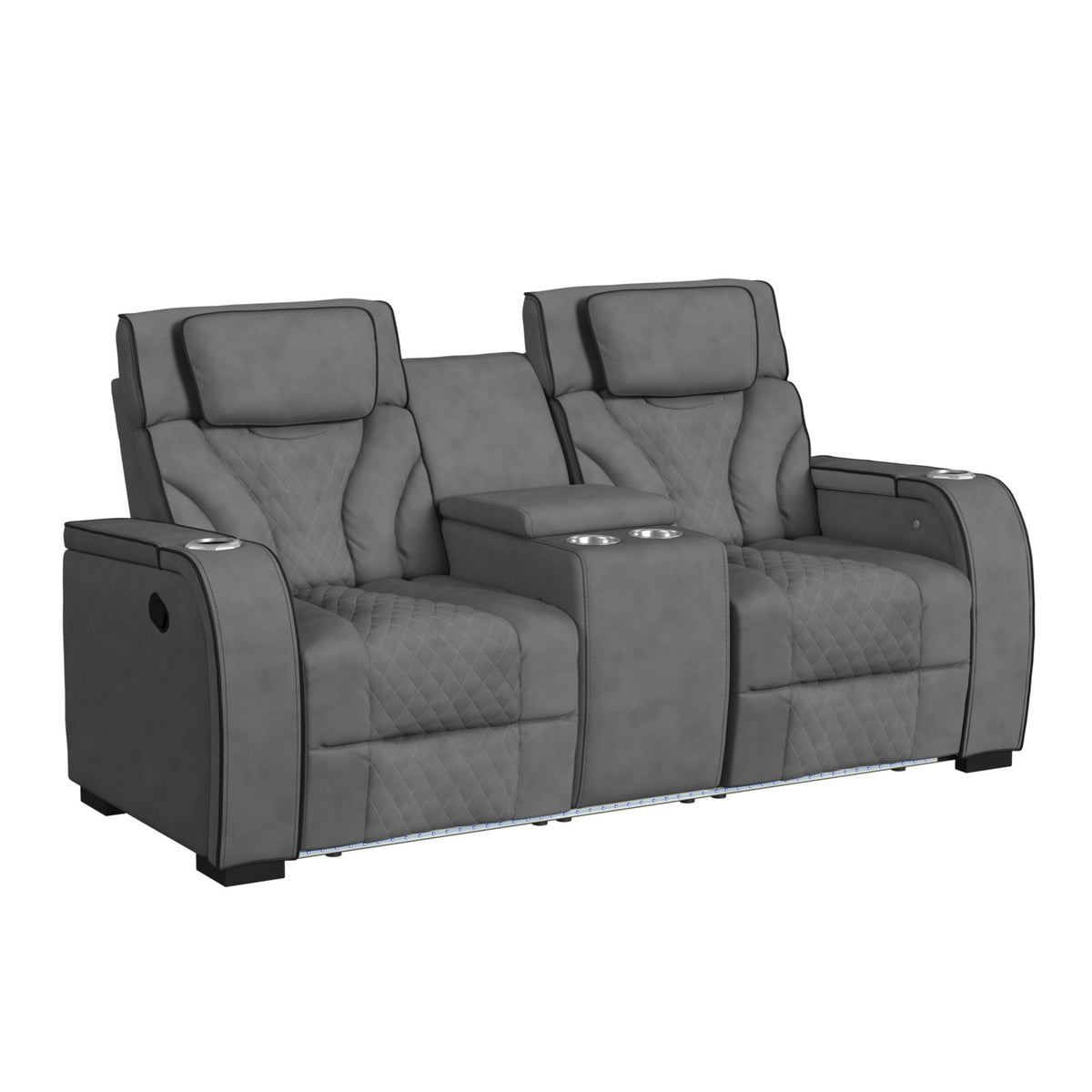 Blitz Living Room Set in Dark Gray by Elements International, view 7