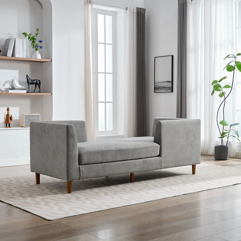 Wide Modern Double Sided Upholstered Chaise Lounge
