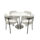 Mid-Century Modern Dining Chair With Curved Backrest