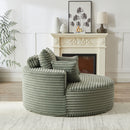 Single Swivel Chair, Fluffy Modern Sleeper, 360 Degree Swivel Chair For Living Room - Green