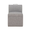 Della - Upholstered Castered Chair - Gray