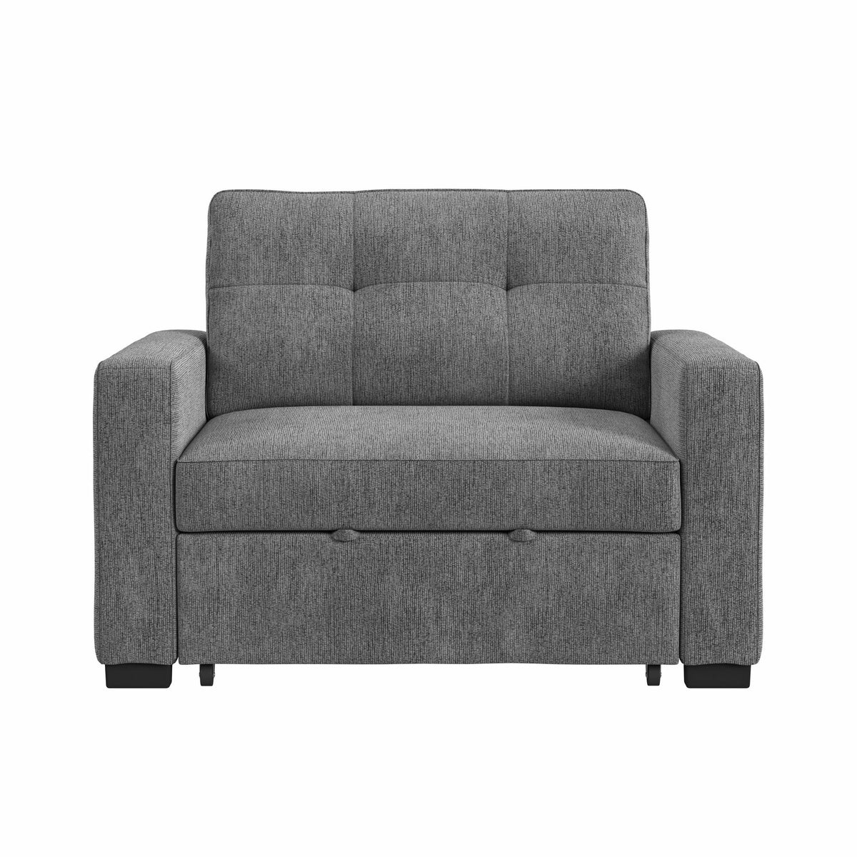 Homer Klicklak Chair With Pull Out Bed in Gray by Elements International, view 4