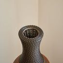 Tall Standing Designer Floor Vases With Elegant 2 Tone Finishes Ideal For Decorating Living Rooms, Bedrooms, Entryways Perfect For Decorating Your Home - Black / Gray