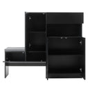 Elegant 2 In 1 Shoe Cabinets With Soft Cushion Versatile Shoe Rack Organizer With Adjustable Shelves
