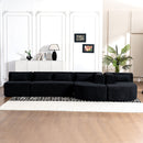 Upholstered Sofa Free Combined Sofa Couch With 2 Chaise Lounge And Five Back Pillows For Living Room