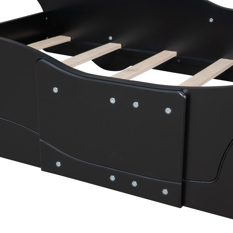 Race Car Shaped Platform Bed & Wheels