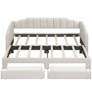 Extendable Daybed With LED Light And 2 Storage Drawers