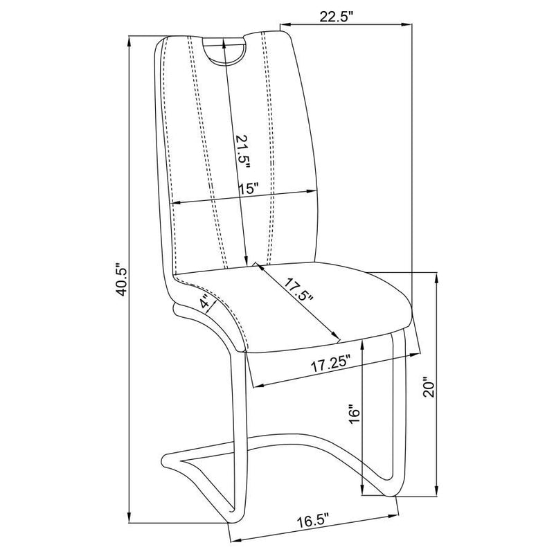 Brooklyn - Upholstered Dining Side Chair (Set of 4) - Gray - Atlantic Fine Furniture Inc