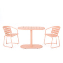 3 Piece Elegant Outdoor Bistro Set With 2 Chairs And Oval Table