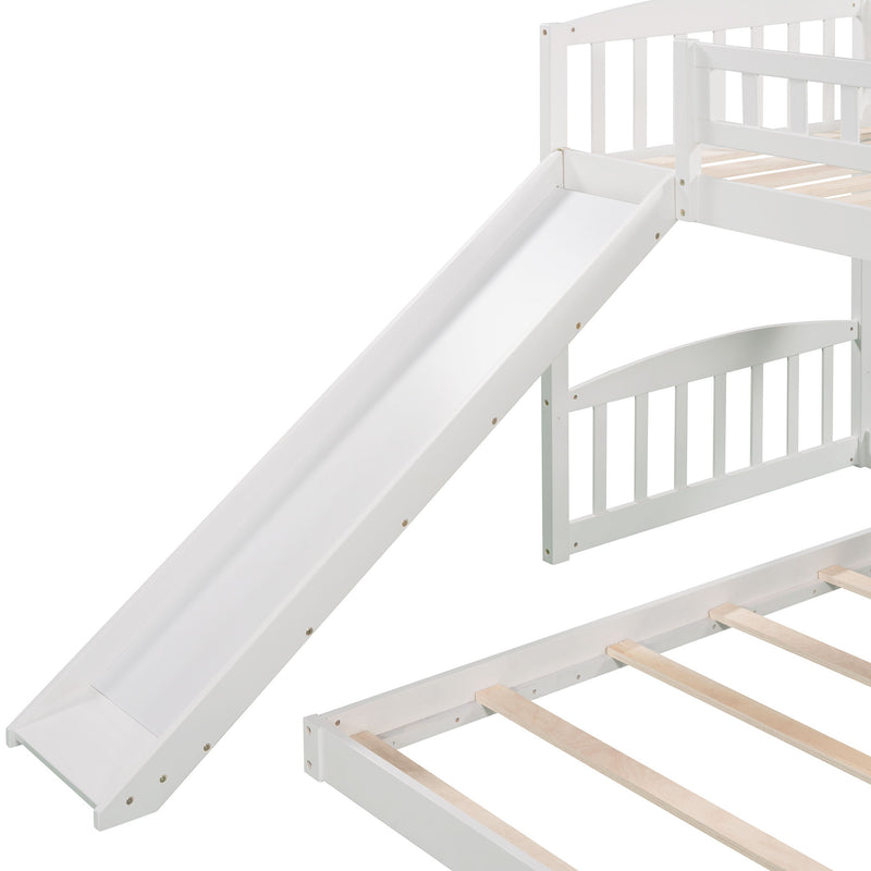 Functional Bunk Bed With Convertible Ladder And Slide