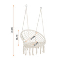 Macrame Hanging Hammock Chair, Cotton Rope Swing For Indoor And Outdoor Use