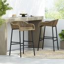 La Push - Outdoor Rope Barstool (Set of 2) - Black / Brown