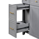 Bathroom Vanity With Ceramic Sink, Soft Close Doors, Adjustable Shelves