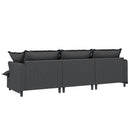 3 Seat Sofa Module For Modular Sectional Wide Seat Cloud Couch With Throw Pillows Upholstered