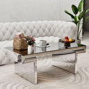 American Vintage Industrial Coffee Table, Double Tier Design