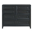 8 Drawer Dresser With Framed Fronts And Smooth Metal Glides