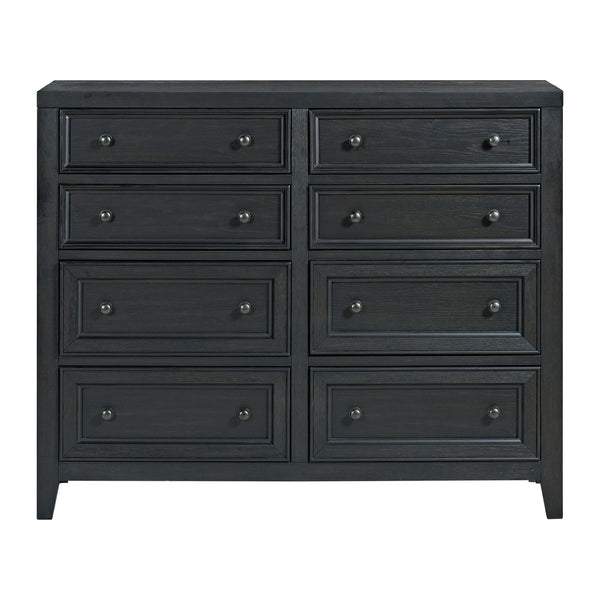 8 Drawer Dresser With Framed Fronts And Smooth Metal Glides