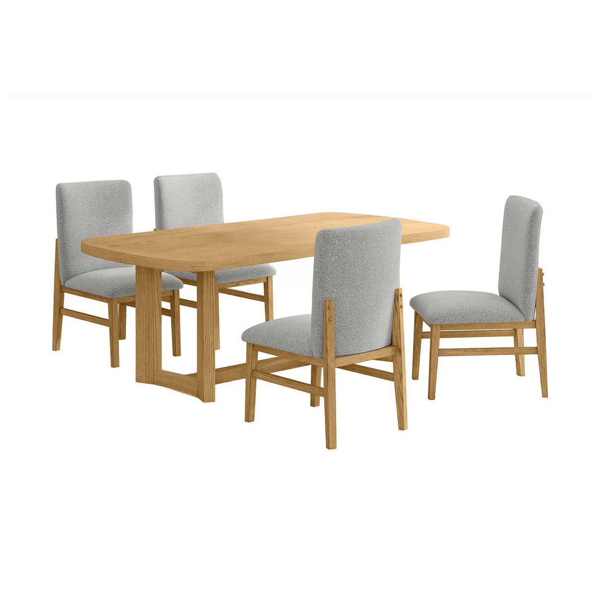 Portland Rectangular Dining Room Set in Black by Elements International, view 2