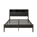 Modern Metal Platform Bed Frame With Storage Headboard And Charging Station