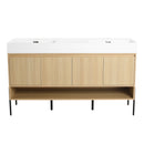 Modern Bathroom Vanity Combo With Single Resin Sink And Storage Cabinet