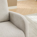 Rocking High Back Glider Chair With Retractable Footrest, Side Pocket