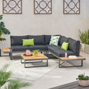 Sterling - Outdoor V Shaped 5 Seater Sofa Set With Cushions