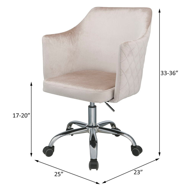 Cosgair - Office Chair - Champagne Velvet & Chrome