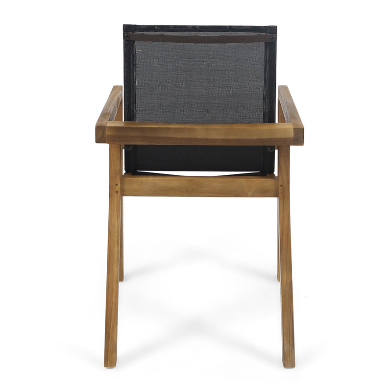 Belfast - Dining Chair With Acacia Wood Frame And Mesh Seating (Set of 2)