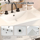 Double Sinks Bathroom Vanity Set With 2 Ceramic Basins