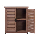 Potting Bench With Storage Cabinet And Metal Table Top For Outdoor