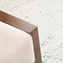 Sleek And Stylish Ottoman Polyester With Rubberwood Legs - Beige