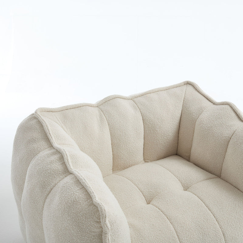 Soft Chenille Bean Bag Chair With High Resilient Foam