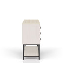 Server With Metal Base - White