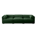 Stylish Chenille Sofa With Storage Seat And Cylindrical Backrest