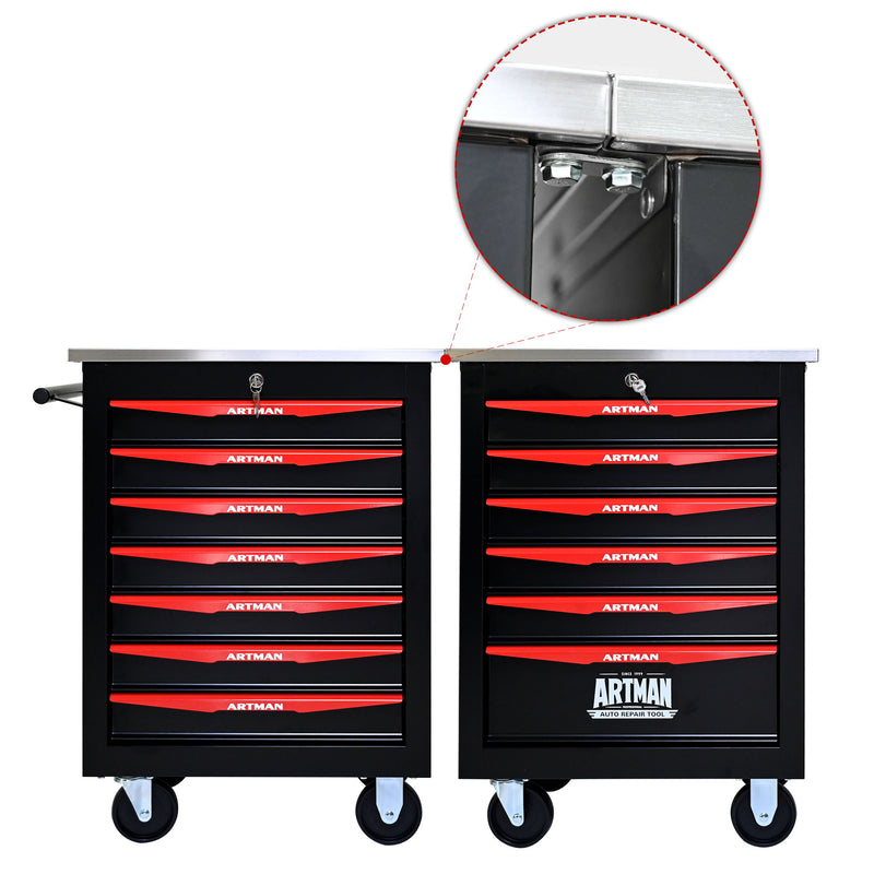 Drawer Multifunctional Tool Cart With Wheels For Garage