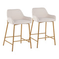 Daniella - Contemporary / Glam Fixed Height Counter Stool (Set of 2)