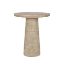 Round Side Table With Pedestal Base