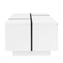 Extendable Coffee Table With 2 Hidden Storage Space And 2 Drawers For Living Room