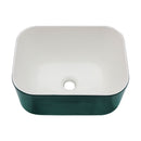 Square Vessel Bathroom Sink - Green