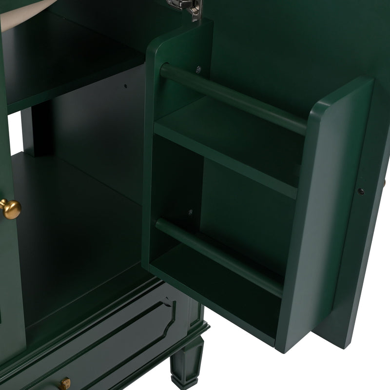 Bathroom Vanity With Sink, Soft Closing Door, Multi Functional Storage