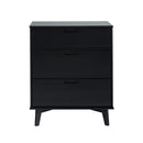 Mid Century Modern 3 Drawer Dresser - Black