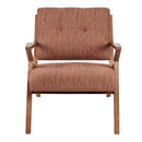 Lounge Chair With Tufted Upholstery And Solid Frame