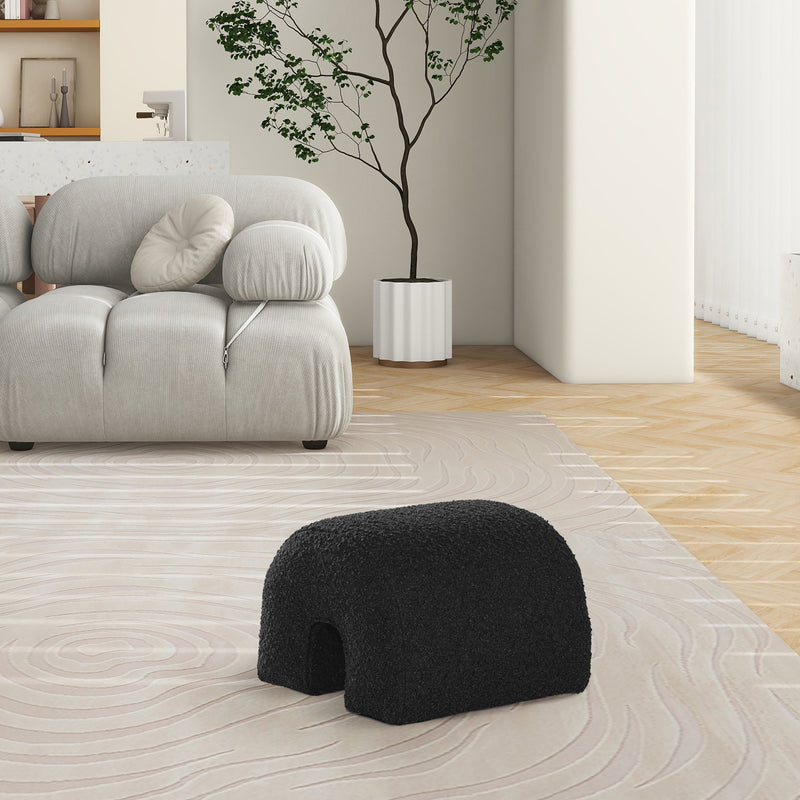 Bridge - Arched Upholstered Footstool Ottoman