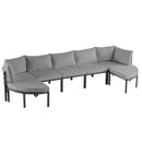 Outdoor Sectional Sofa Set Patio Seating Group With Cushions