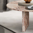 Diamond - Marble Coffee Table With Polished Surface For Living Room - Pink