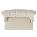 Nicole - French Style Upholstered Loveseat With Tufted Backrest